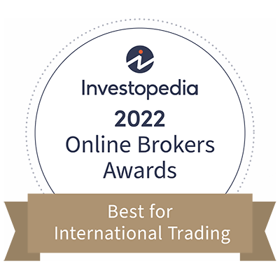 Investopedia 2022 Award - Best for International Trading